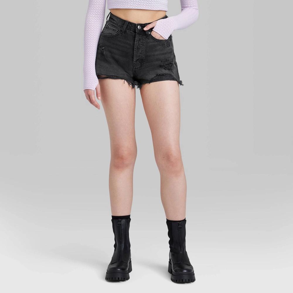 Women's High-Rise EasyRigid Cutoff Jean Shorts - Wild Fable™ Product Image