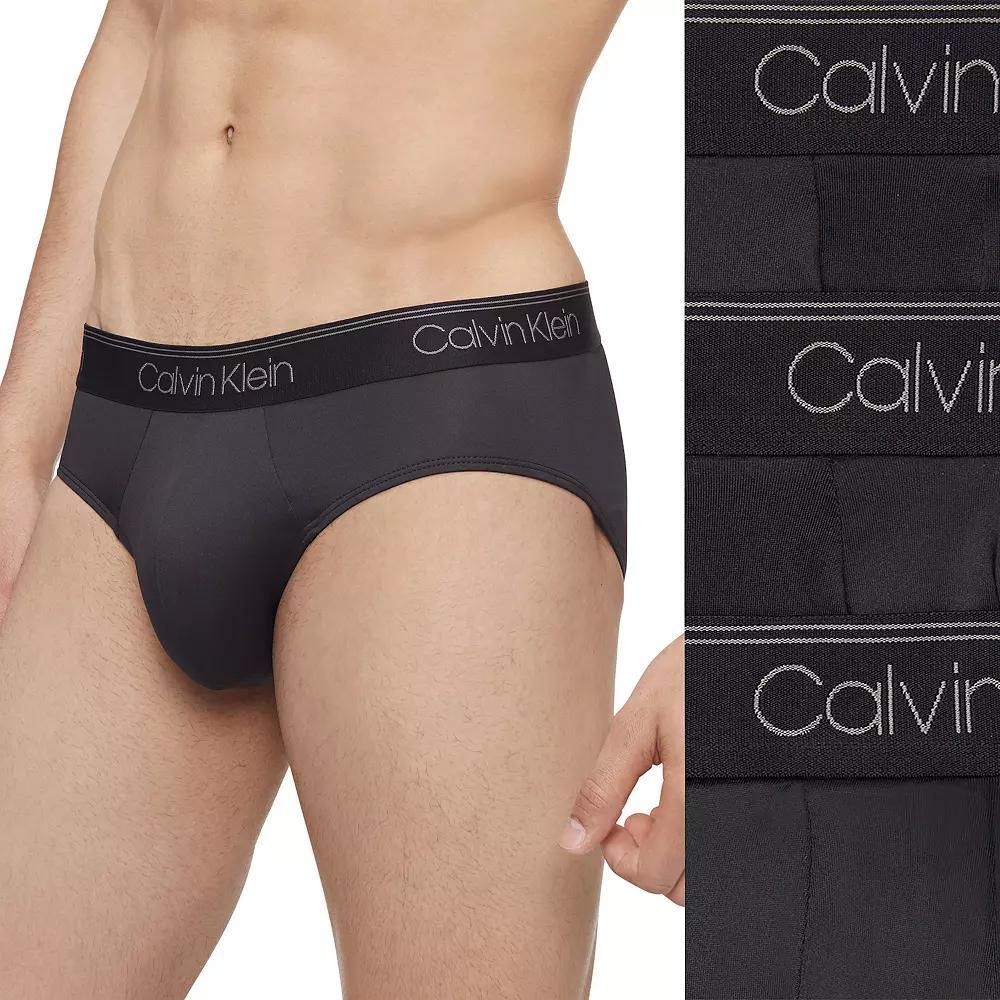 Mens Calvin Klein 3-Pack Microfiber Stretch Low-Rise Briefs Product Image