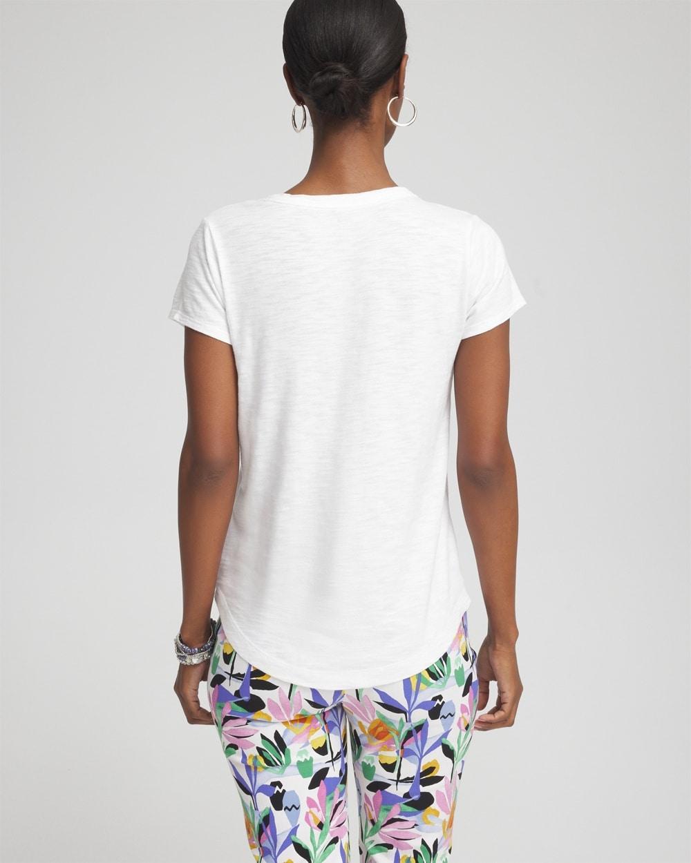 Cap Sleeve V-neck Tee Product Image