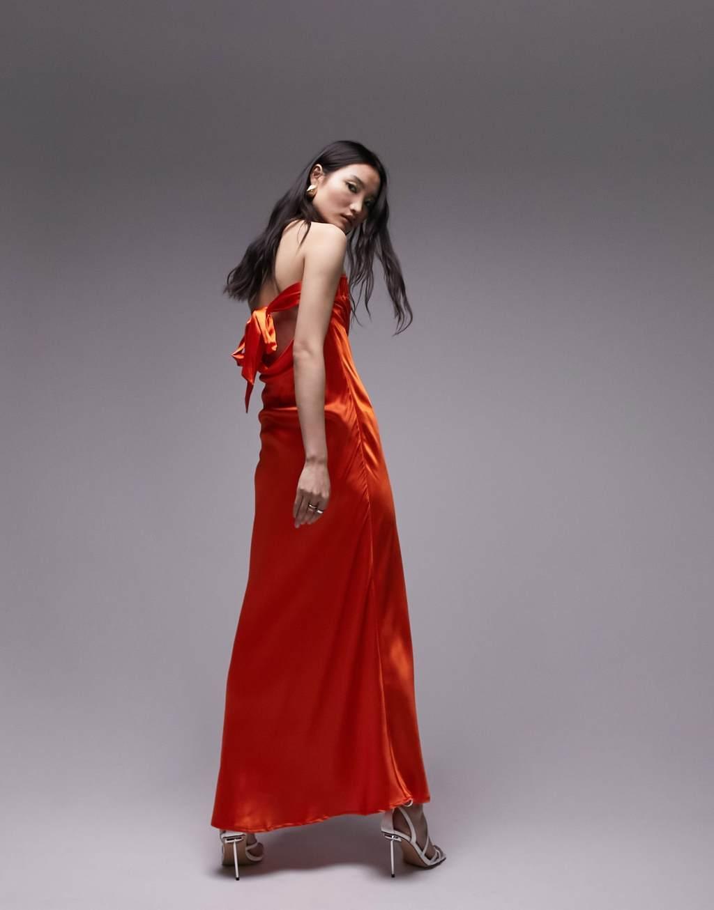Topshop bandeau midi column dress Product Image