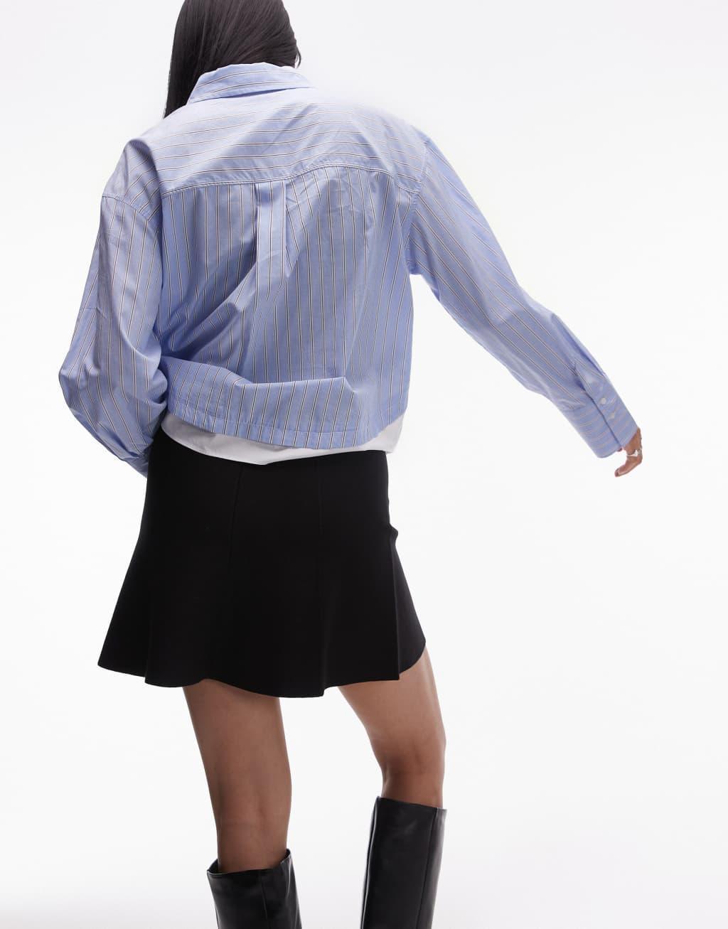 & Other Stories mini skirt with small split in black Product Image
