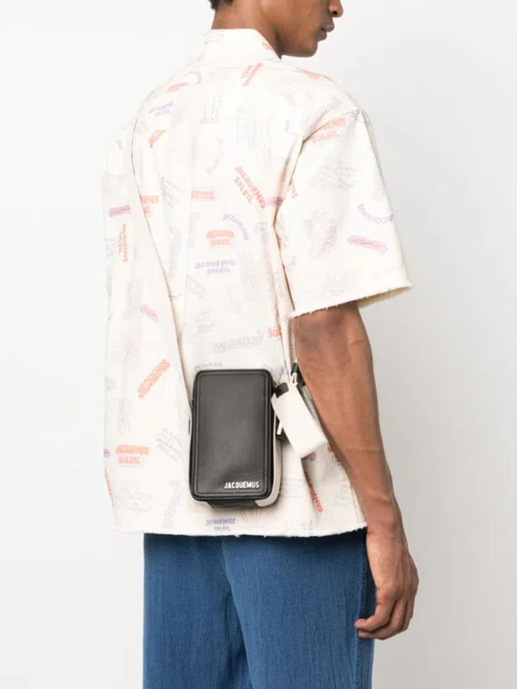 JACQUEMUS Men's Le Cuerda Vertical Camera Bag In Black Product Image