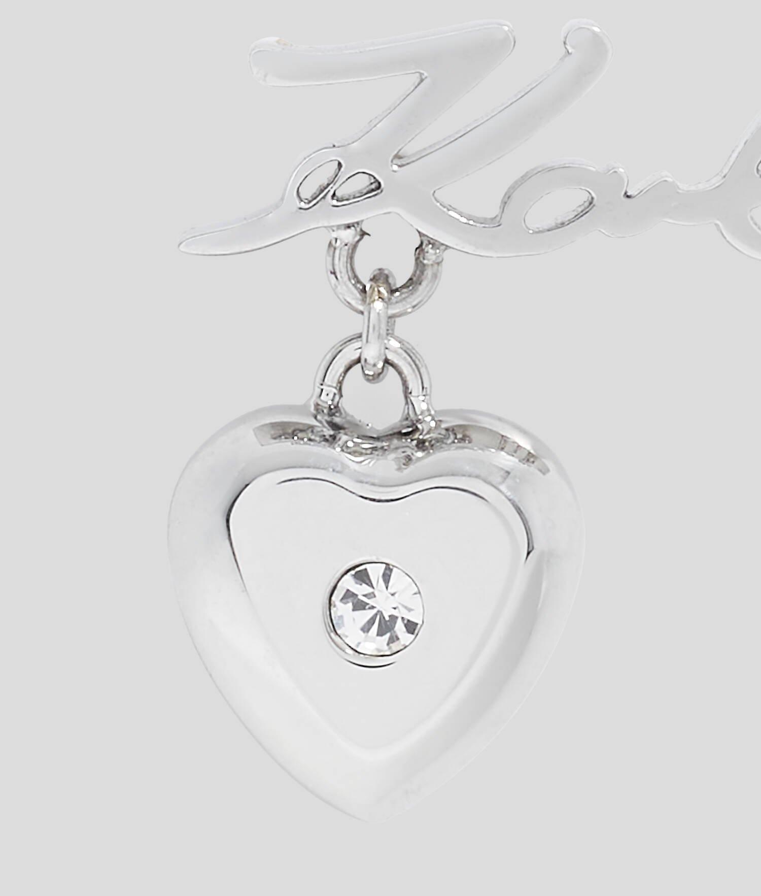 KARL SIGNATURE HEART EARRING Product Image