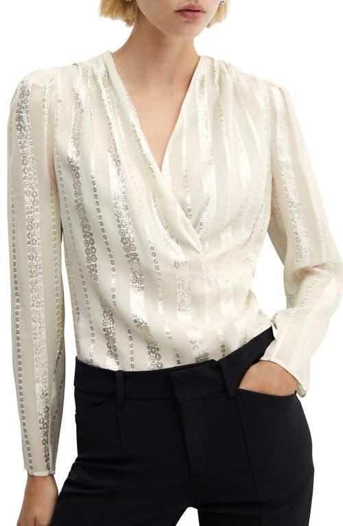 Mango Womens Wrap Floral Blouse Product Image