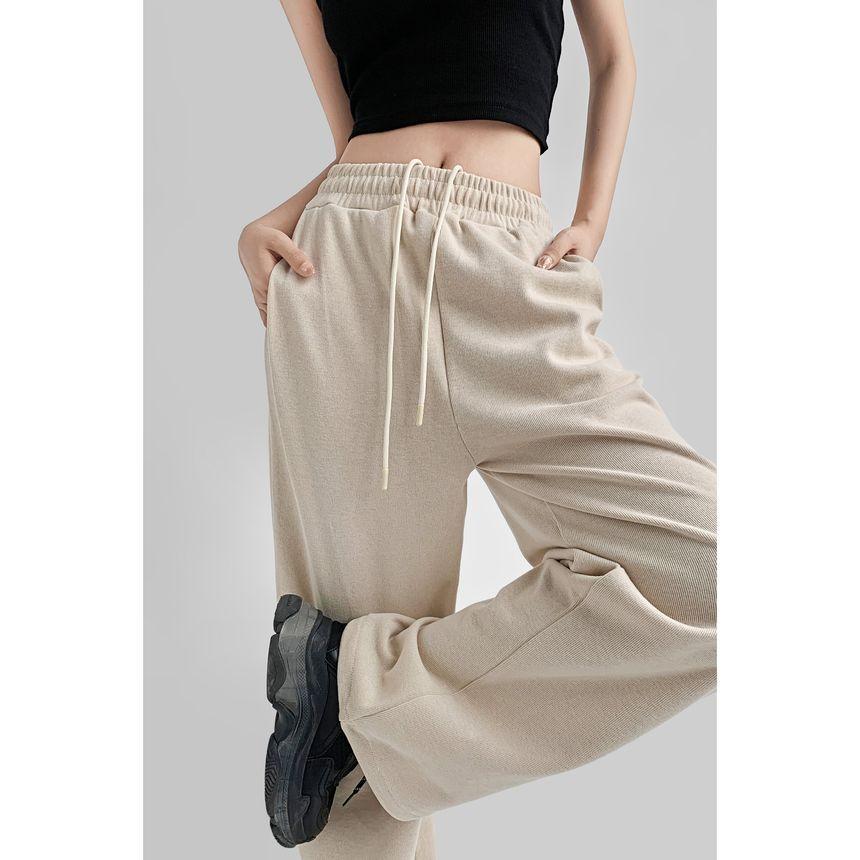 Drawstring Waist Plain Harem Sweatpants (Various Designs) Product Image