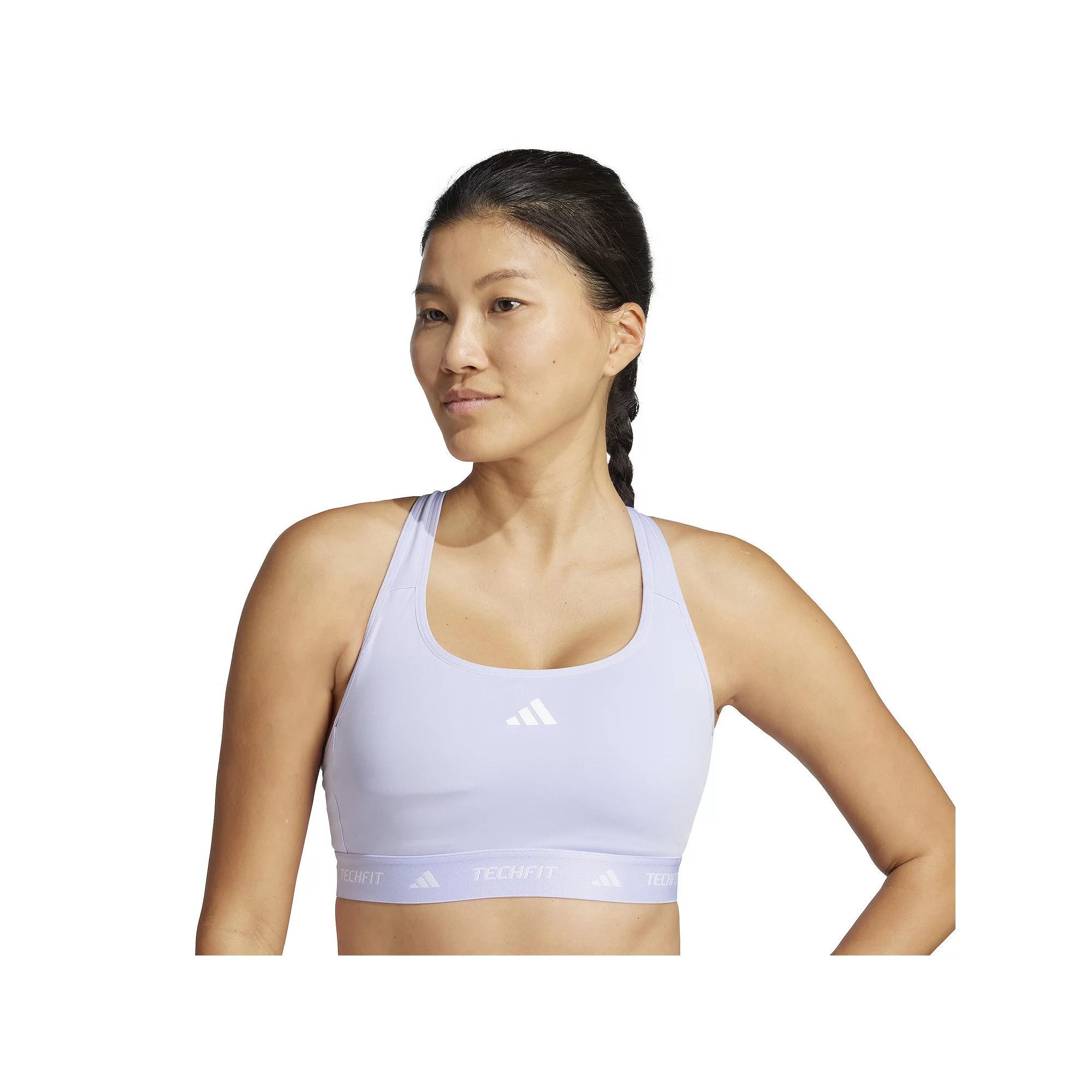 adidas Techfit Training Sports Bra, Women's, Size: XL, Purple Tone Product Image