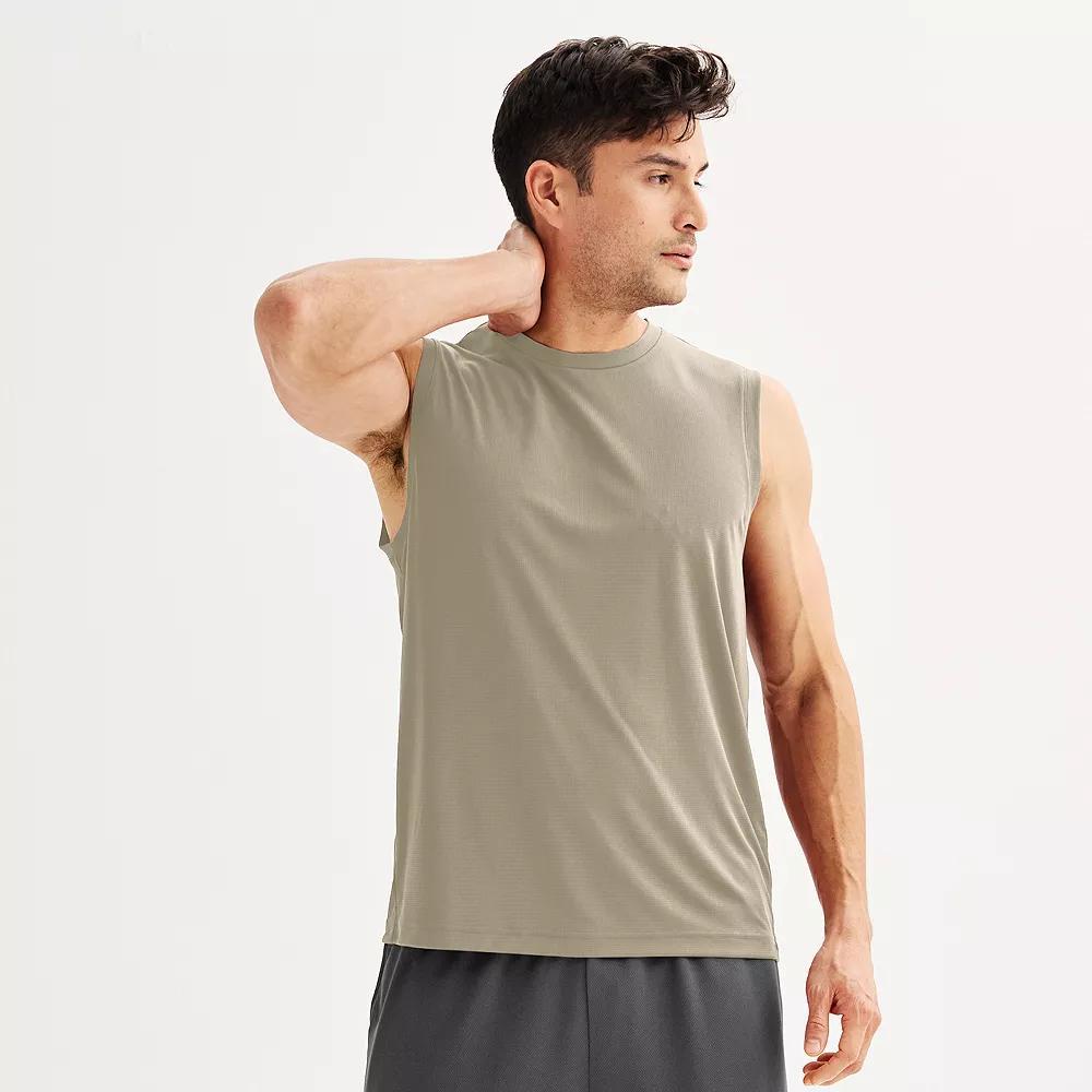 Men's Tek Gear Dry Tek Muscle Tank, Size: Large, Modern White Product Image