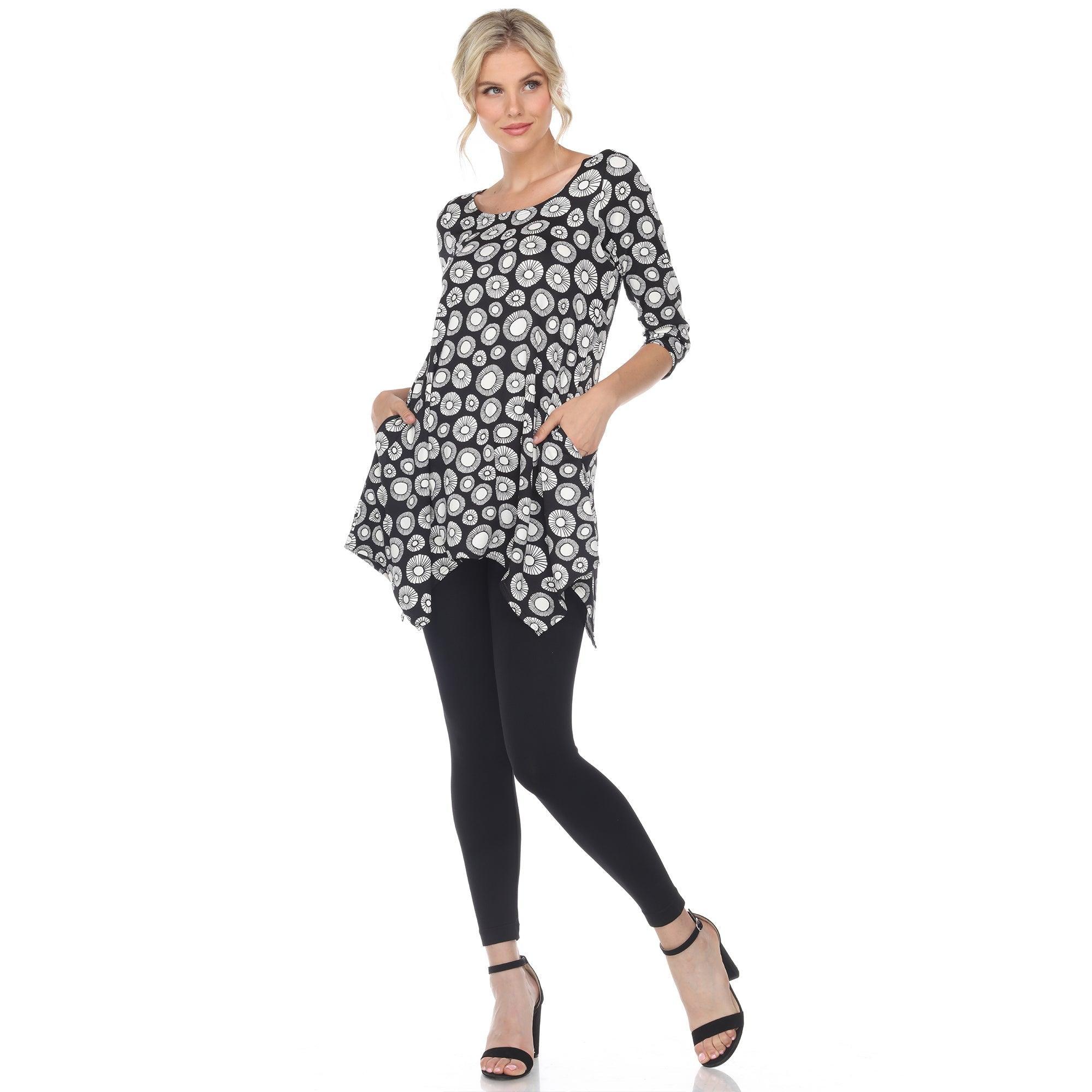 Printed Geometric Circle Tunic Top Product Image