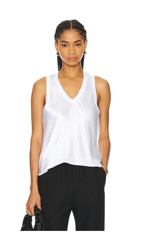Bridget Silky Racer Tank LA Made Product Image