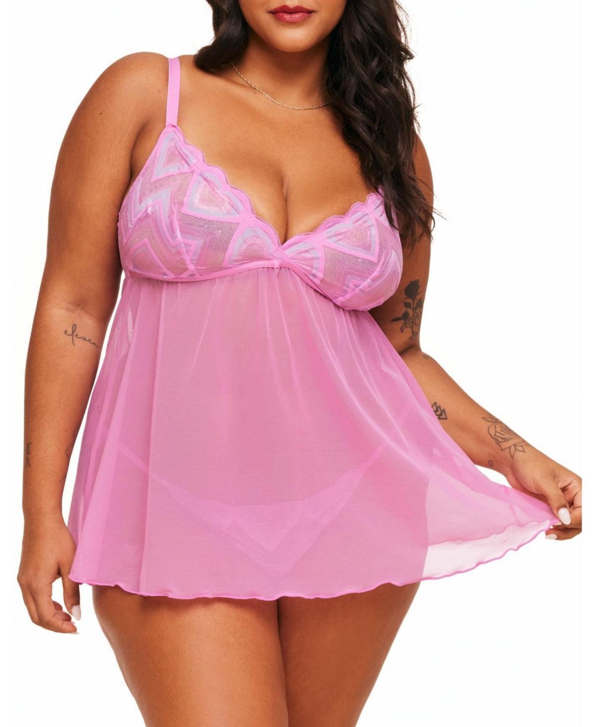 Adore Me Womens Amorata Plus-Size Babydoll Lingerie Product Image