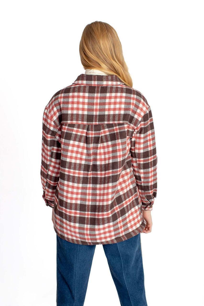 Beetroot Heavy Plaid Jacket Product Image