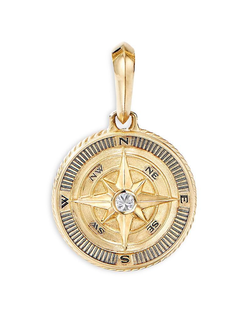 David Yurman 18K Yellow Gold Maritime Compass Amulet with Diamond Product Image