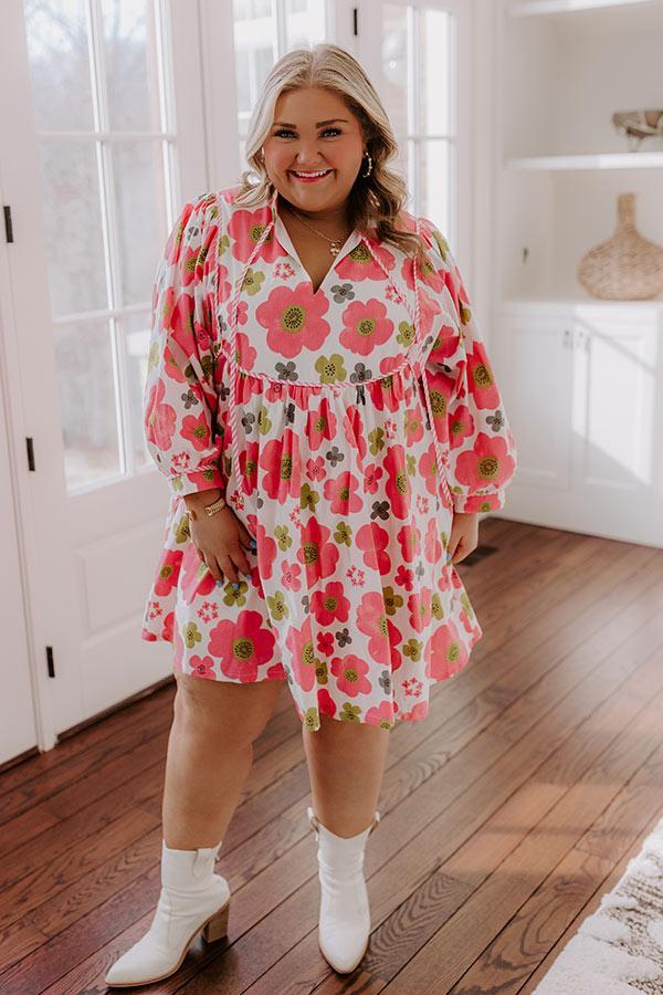 Happy Blooms Floral Mini Dress Curves Product Image