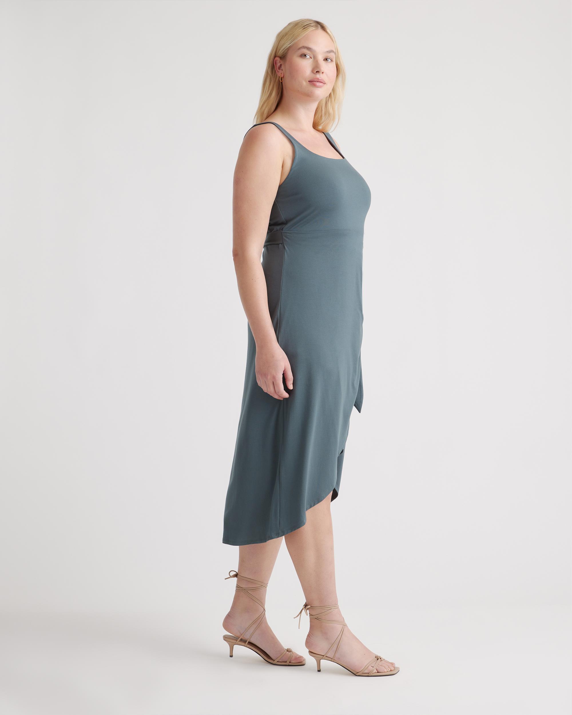Quince | Women's Tencel Jersey Side Tie Midi Dress Size XS Product Image