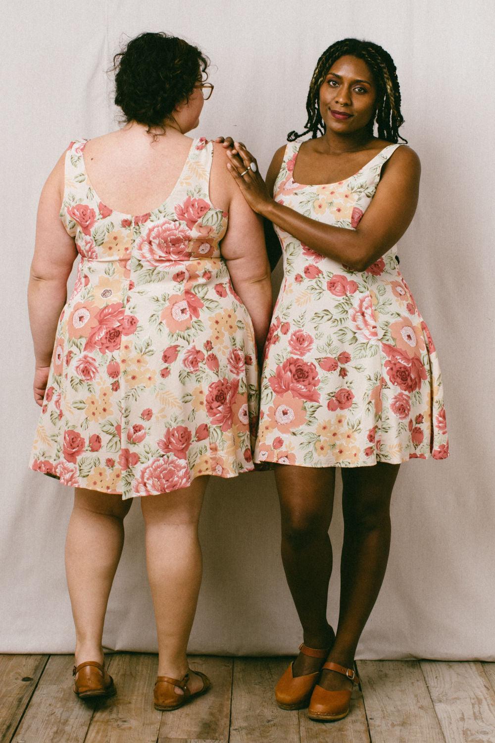 Delana Dress in Peach Floral Product Image