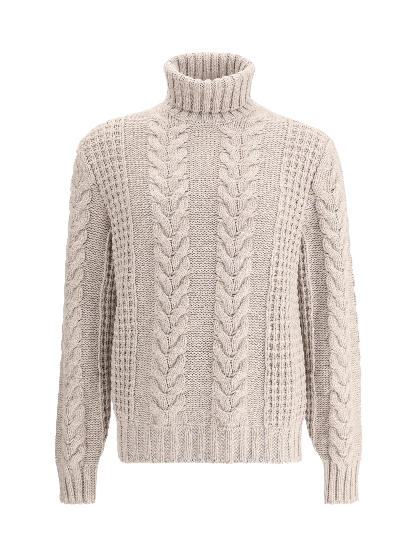BRUNELLO CUCINELLI Turtleneck Sweater In Beige Product Image