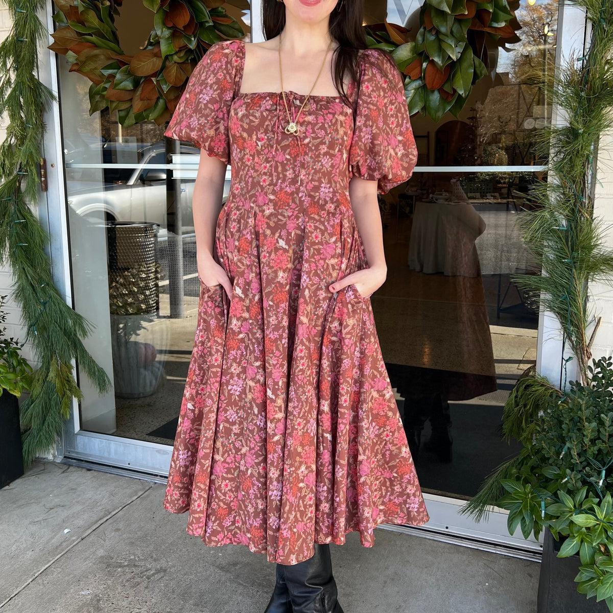 Julie Puff Sleeve Floral Dress Product Image