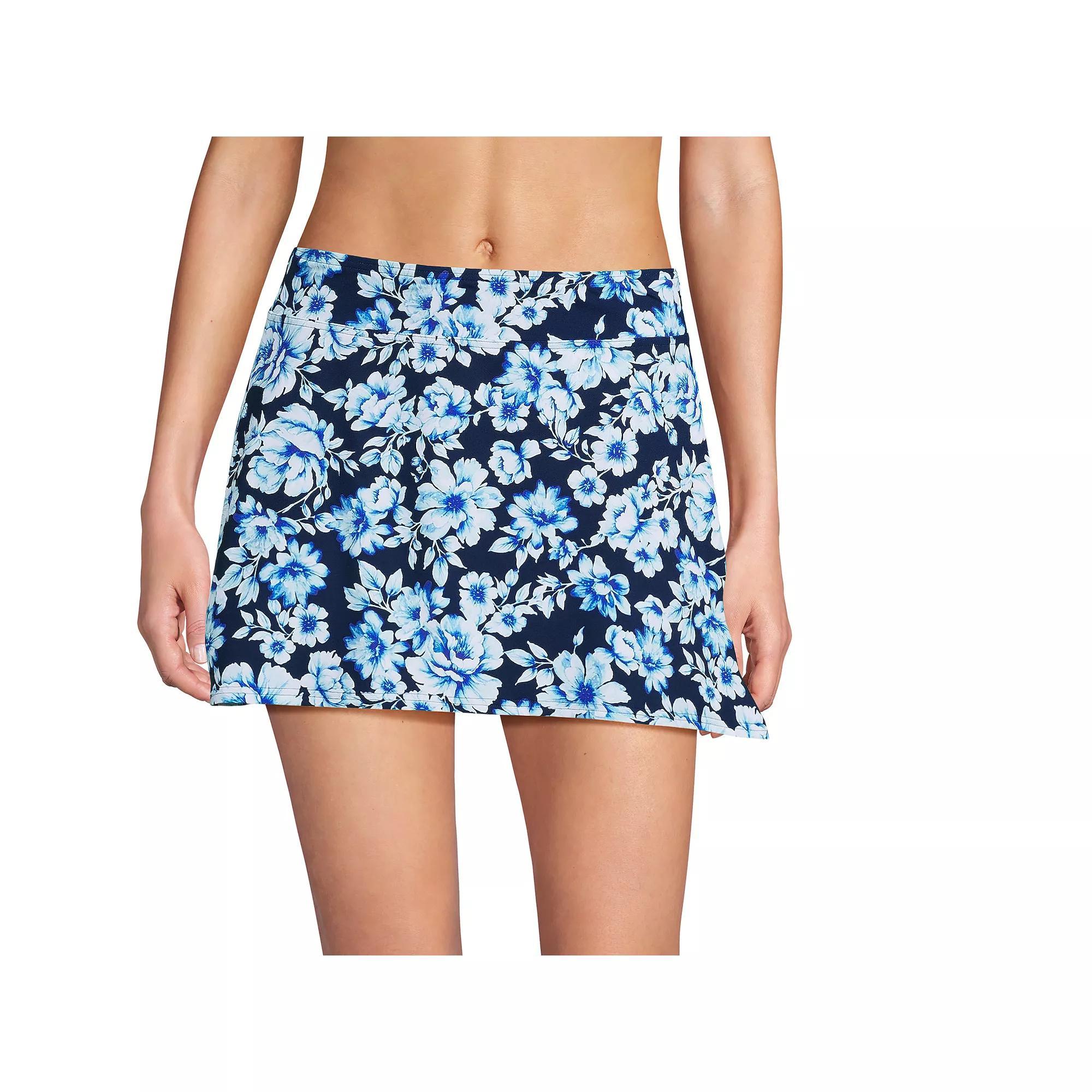 Womens Lands End Chlorine Resistant Tummy Control Swim Skirt Fresh Green Product Image
