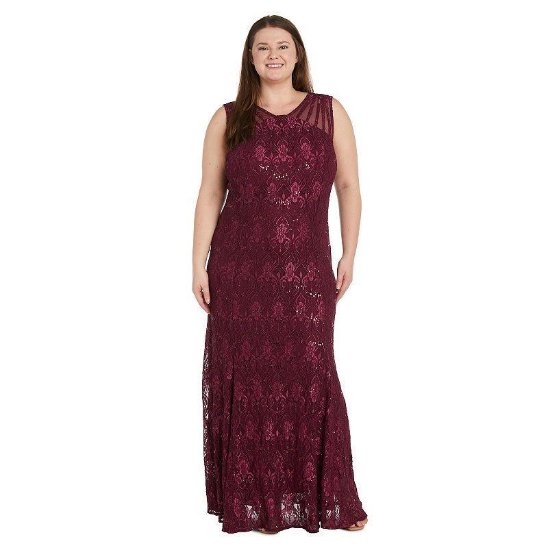 Women's R&M Richards Mermaid Lace Gown, Size: 16, Cadet Product Image
