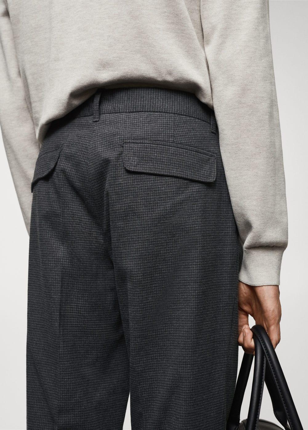 Mango Mens Slim-Fit Cotton Pants Product Image