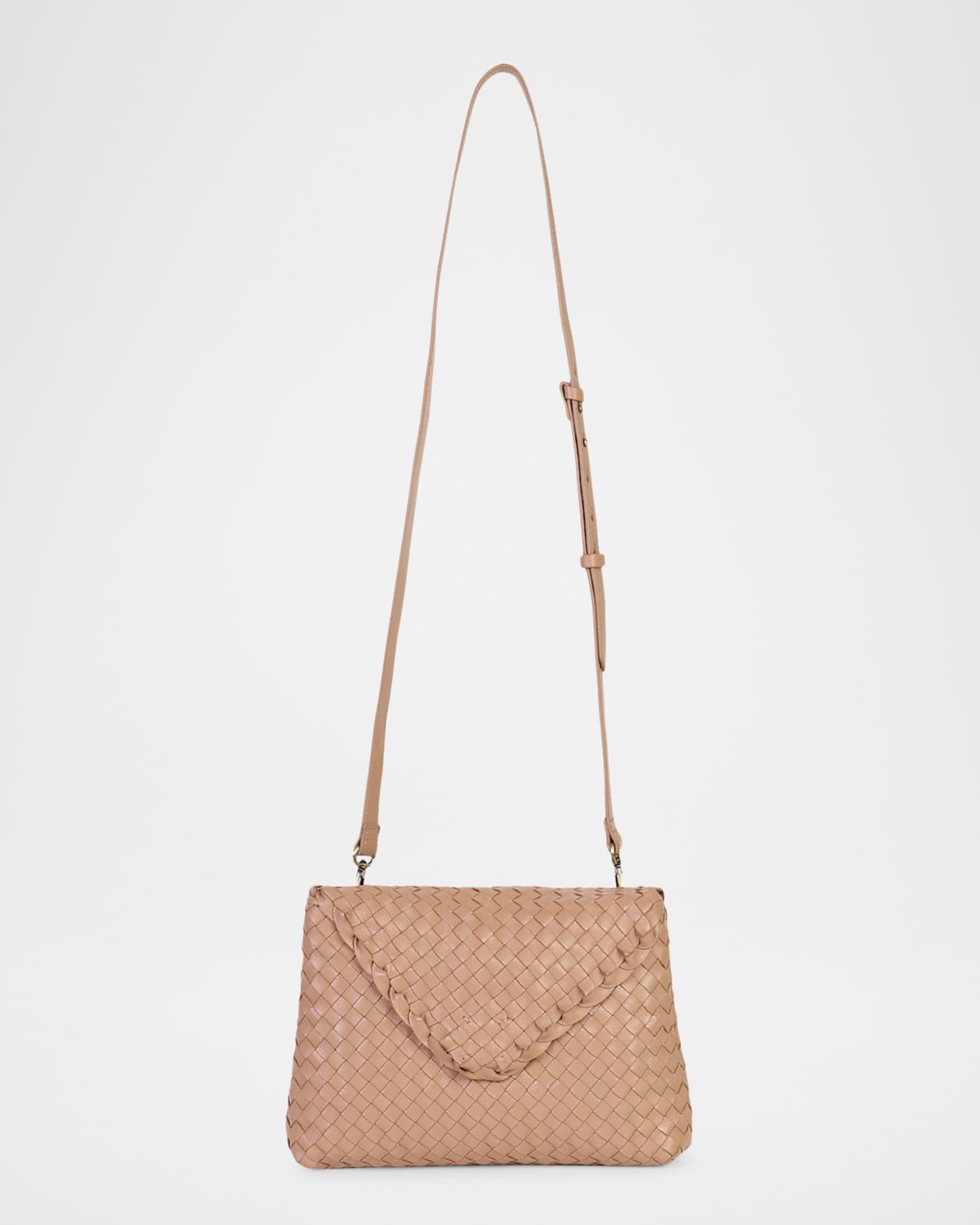 Jamie Envelope Woven Leather Clutch Bag Product Image