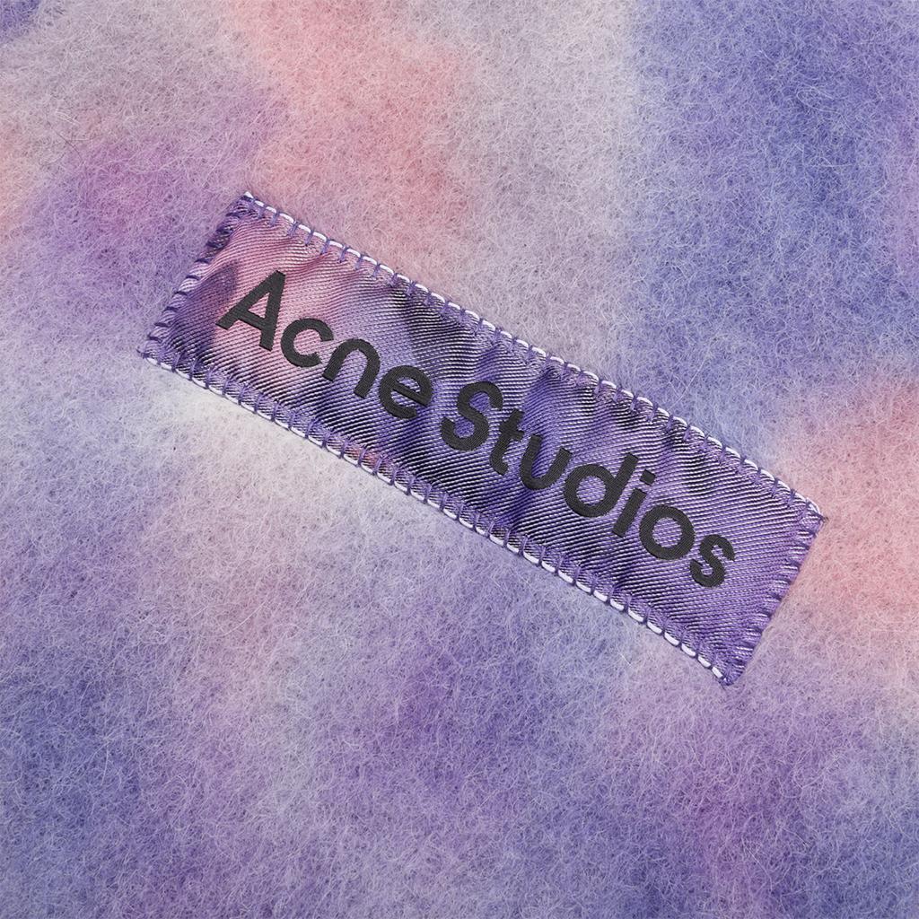 Tie-Dye Alpaca Wool Scarf - Lilac Male Product Image