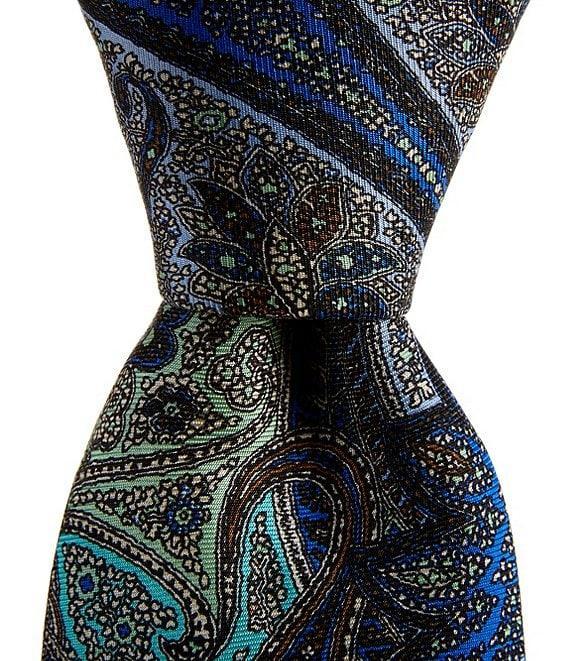 Cremieux Placed Paisley Print 3 1/4#double; Silk Tie Product Image
