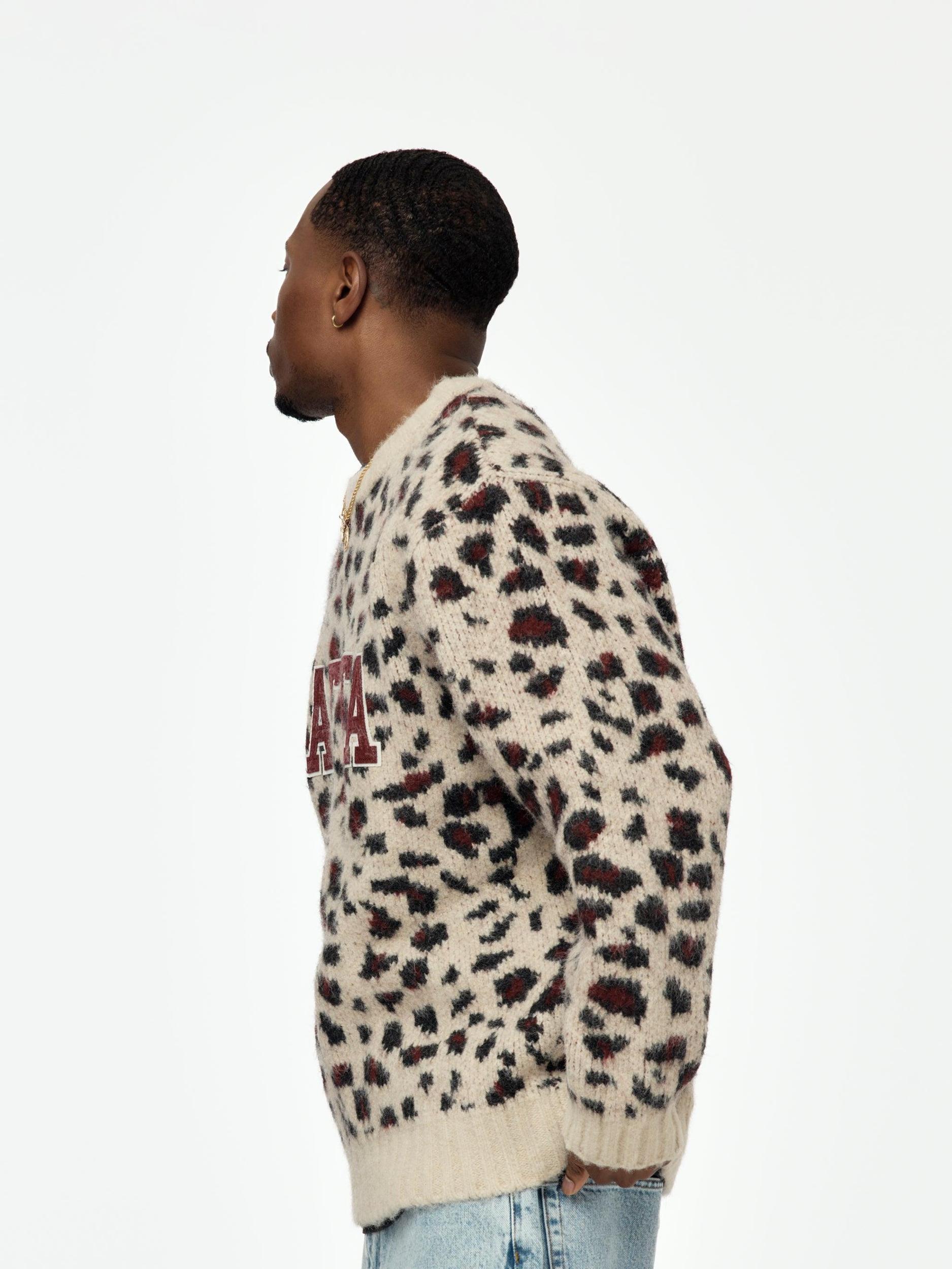 Leopard Brushed Knitted Sweater (Multi) Product Image