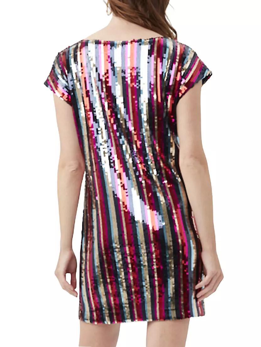 Breene Striped Sequined Minidress Product Image
