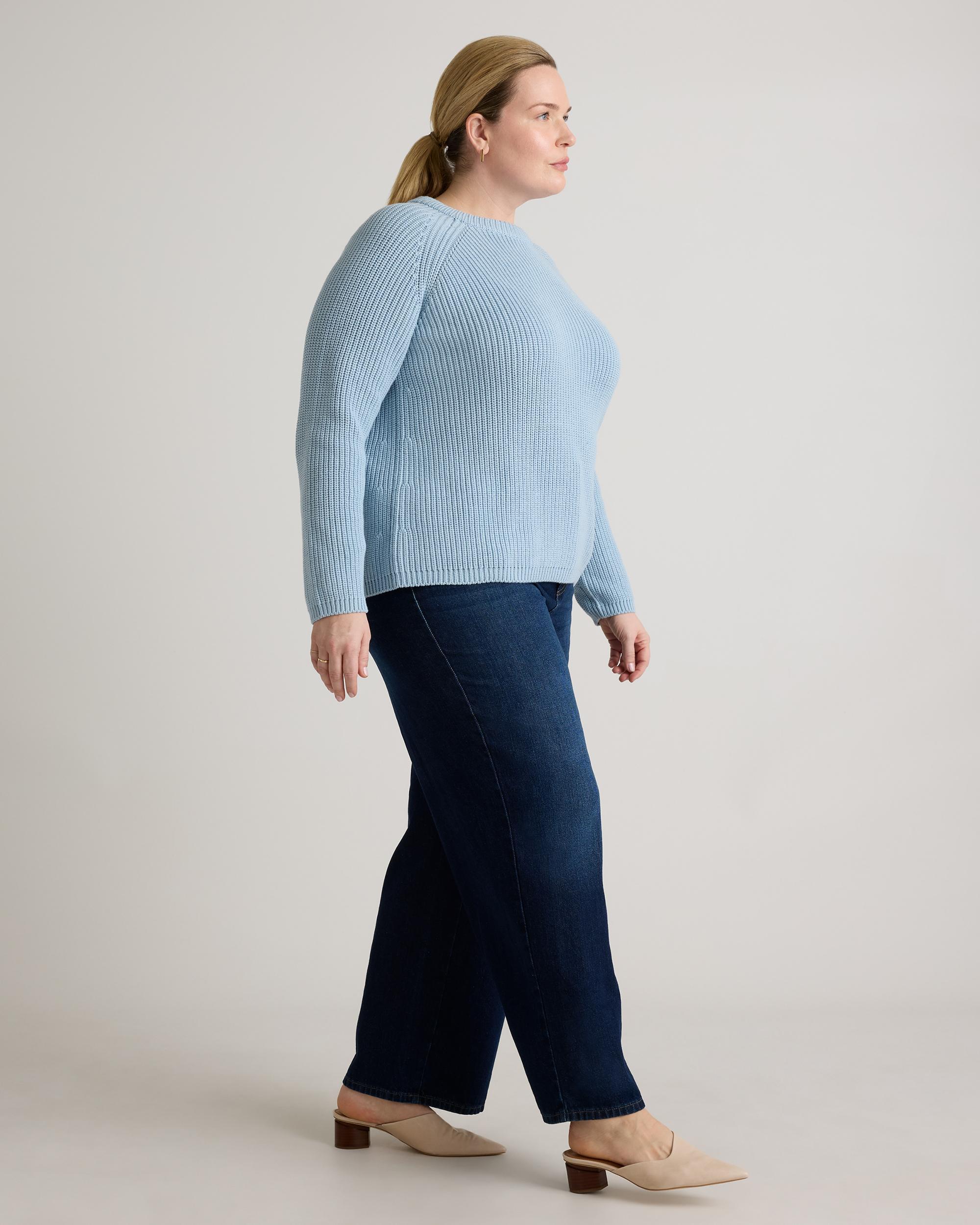 Quince | Women's Fisherman Crew Sweater Organic Cotton Product Image