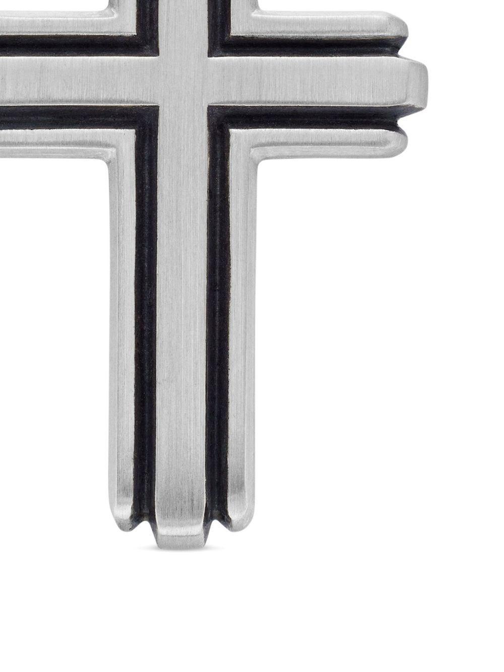 sterling silver Deco Cross pendant (34mm) Product Image