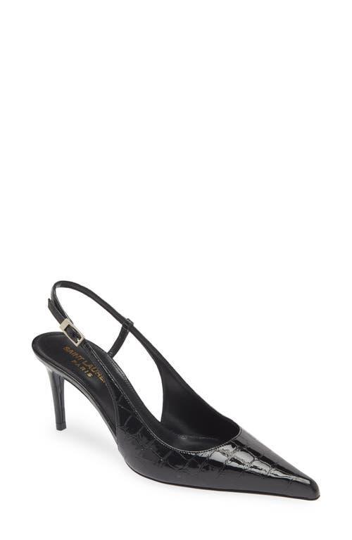 Vendome Croco Slingback Pumps Product Image