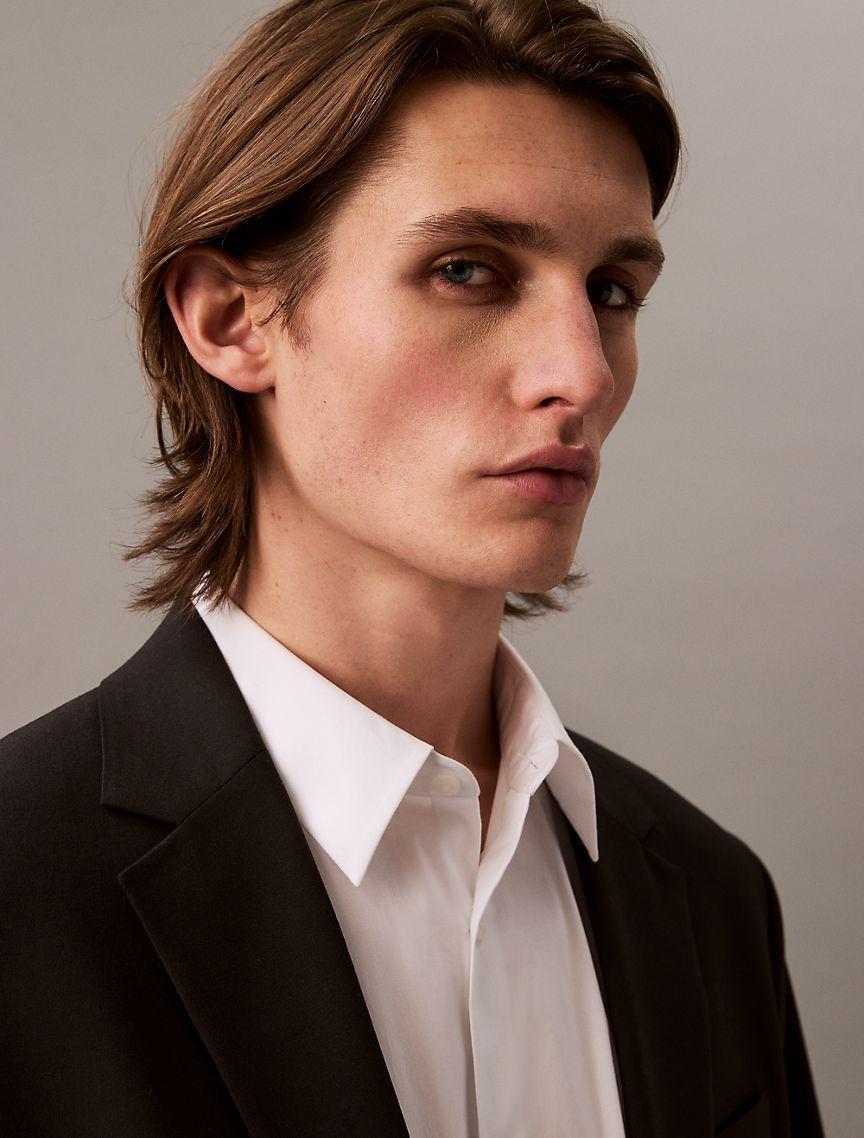 Cotton Stretch Slim Button-Down Shirt Product Image