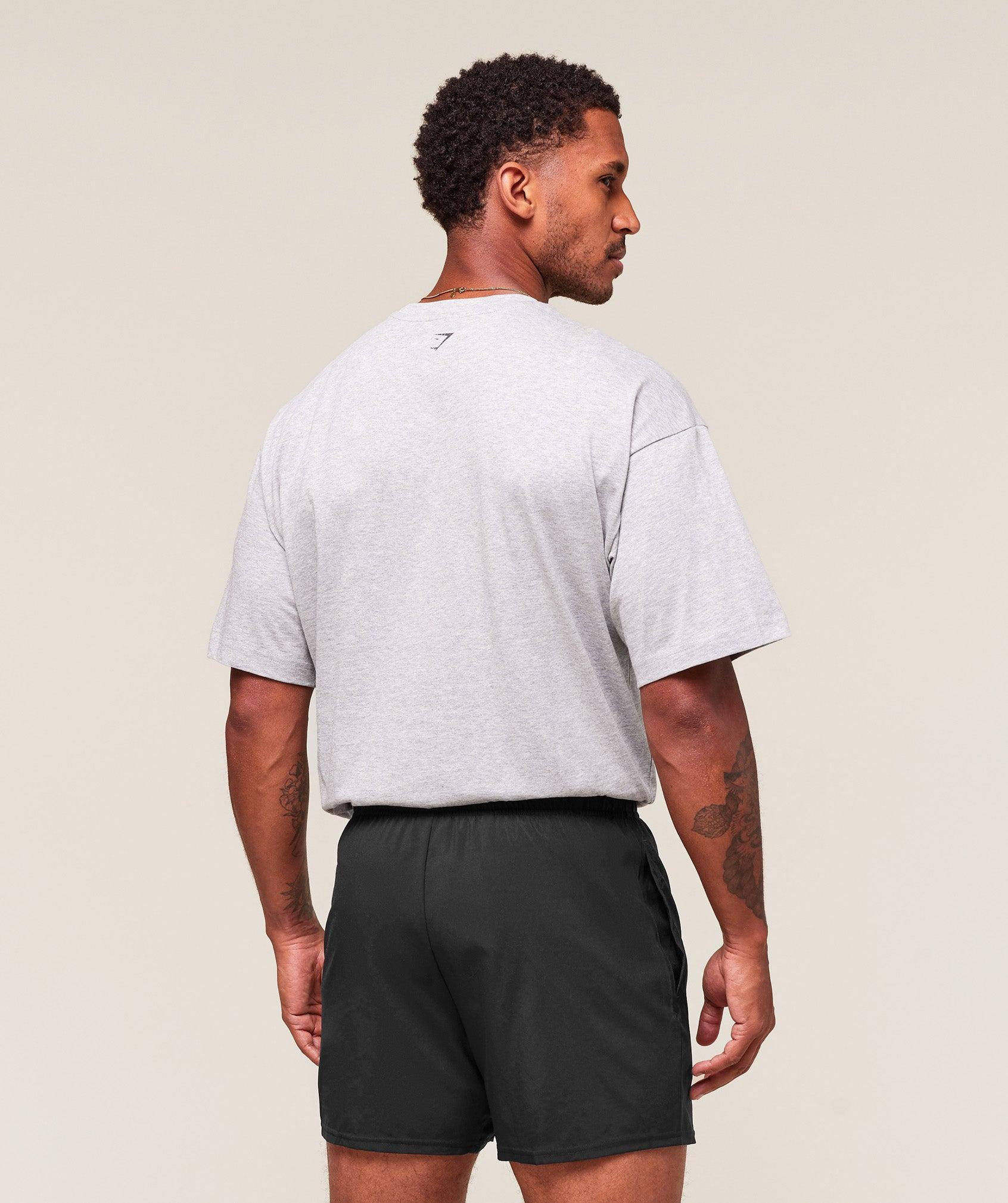 Gymshark Worn Graphic T-Shirt - Light Grey Core Marl Male Product Image