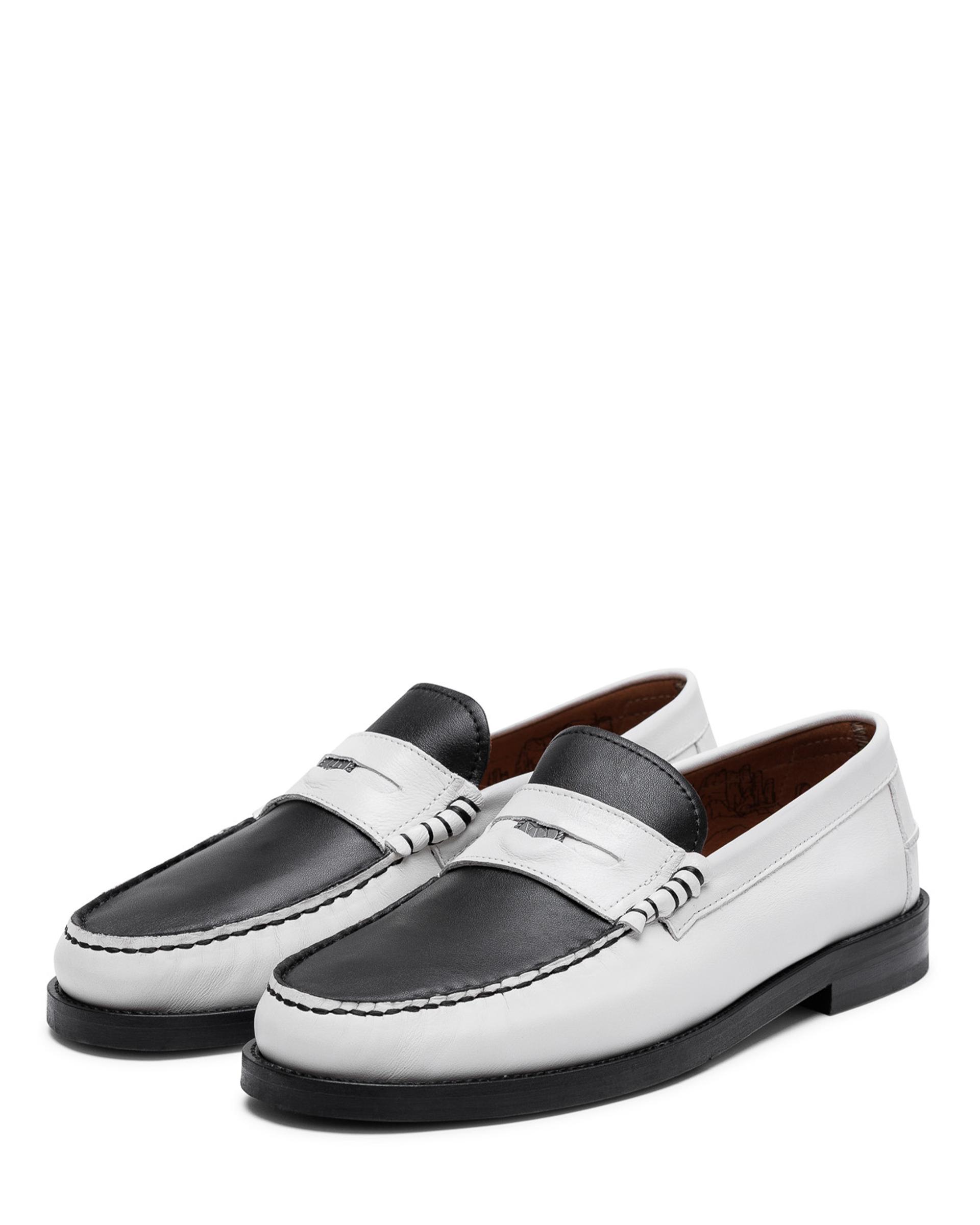 Riviera White/Black Leather Product Image