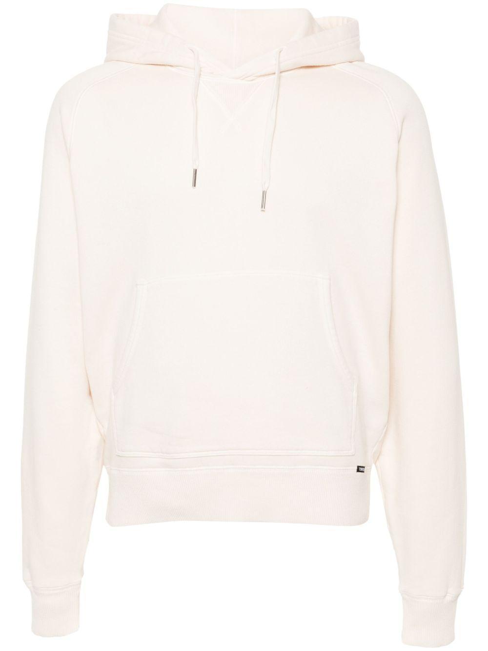 TOM FORD Logo-patch Hoodie In Neutrals Product Image