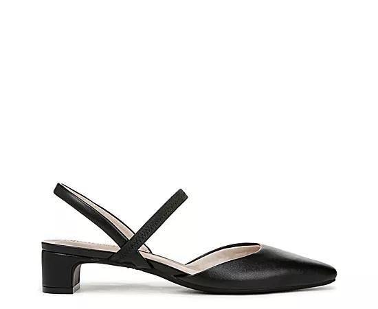 LifeStride Lainey Women's Slingback Pumps, Size: 6 Wide, Black Faux Product Image