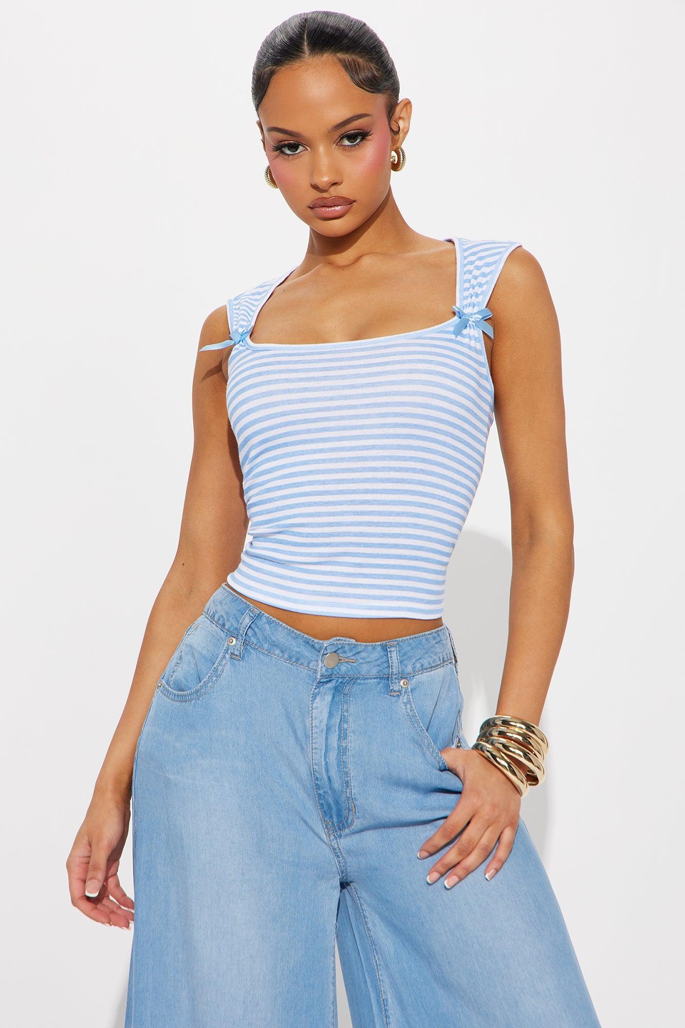 Tiana Striped Tank Top - Blue/combo Product Image