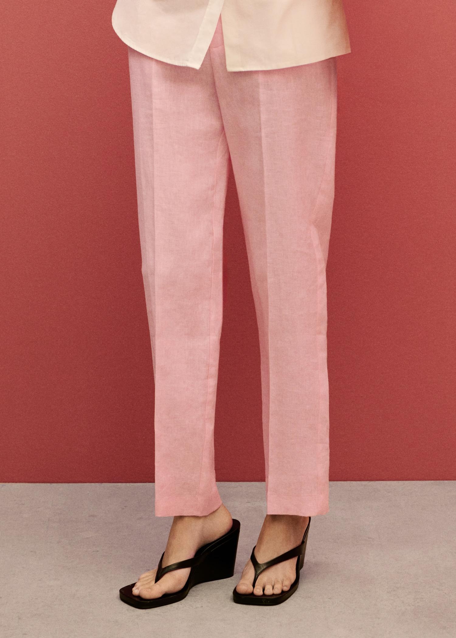 Linen suit trousers - Women | MANGO USA Product Image