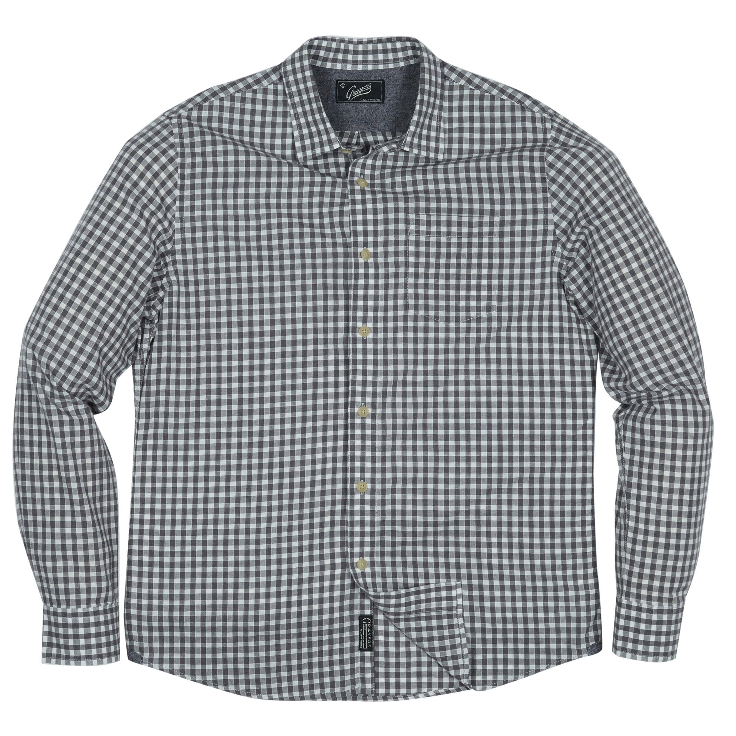 Preston Gingham Shirt - Charcoal Gingham (Final Sale)* Product Image