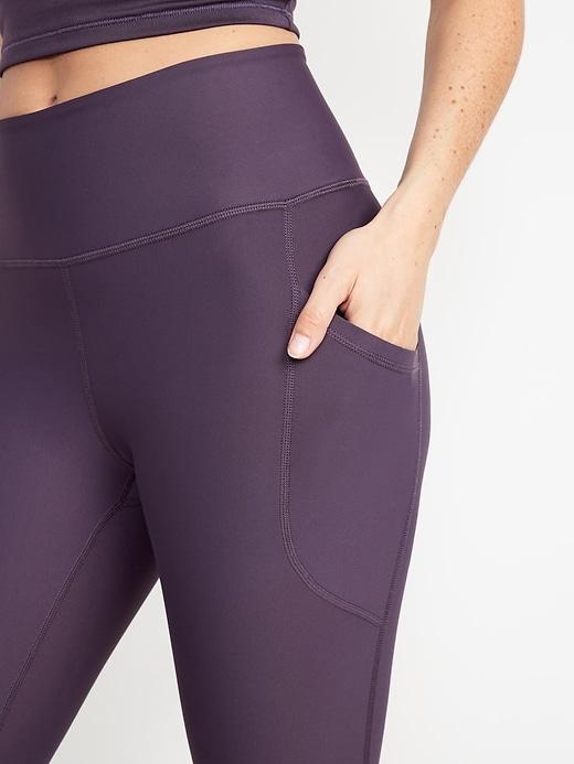 High-Waisted PowerSoft Rib Leggings Product Image