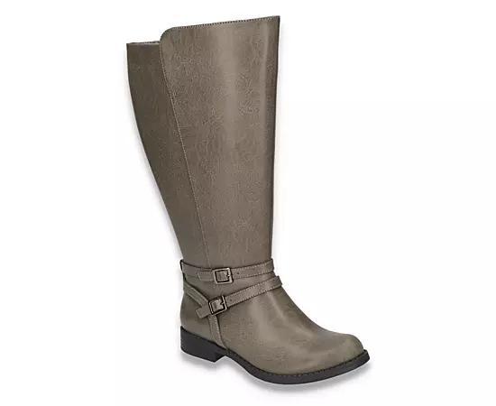 Easy Street Bay Plus Plus by Easy Street Women's Wide Athletic Calf Tall Boots, Size: 9, Black Product Image