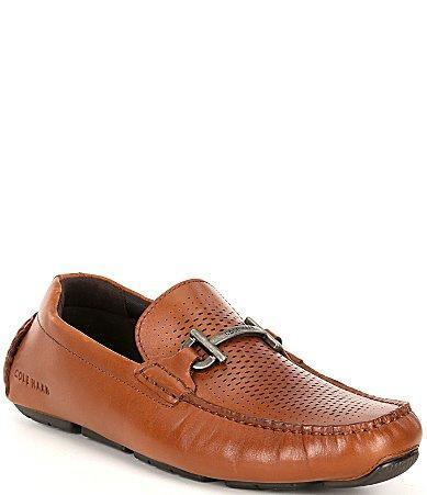Cole Haan Mens Grand Laser Bit Leather Drivers Product Image