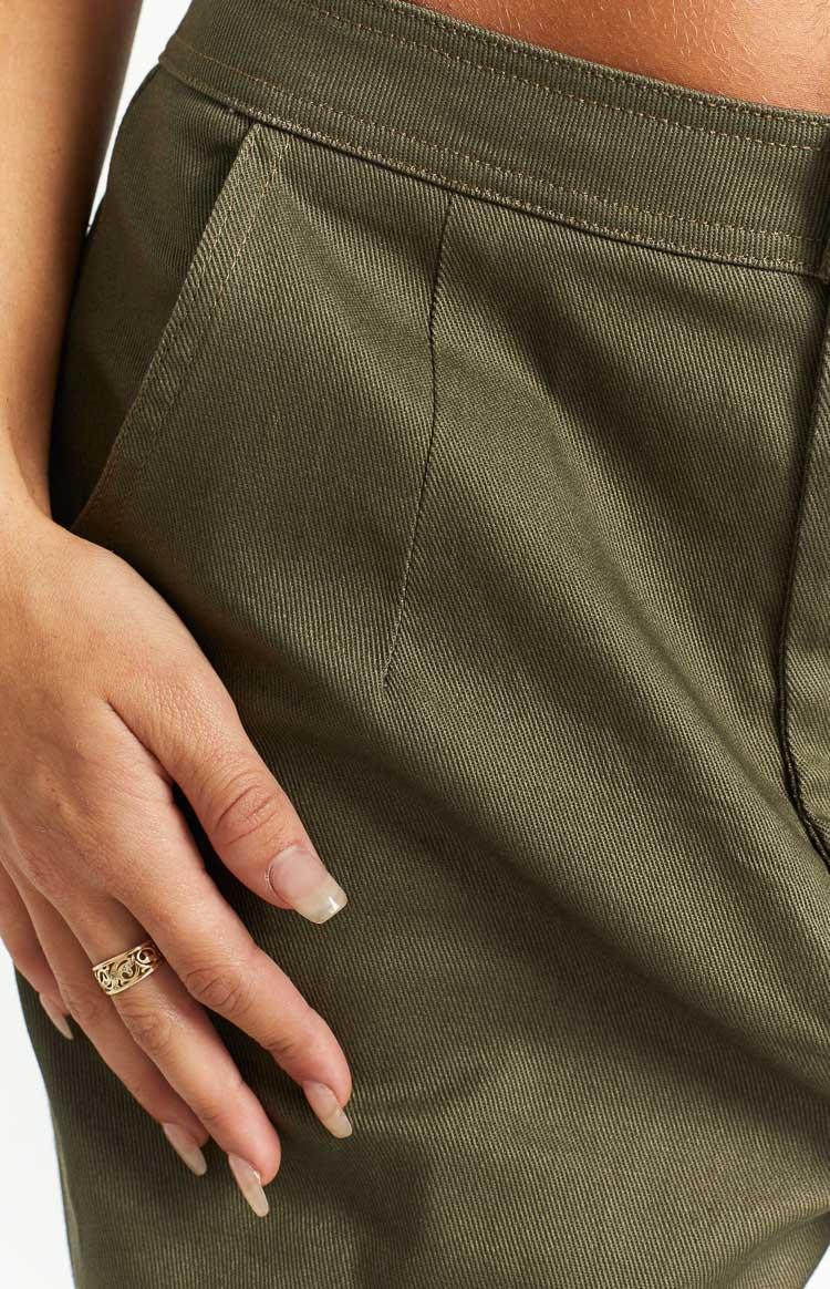 Josie Khaki Cargo Pants Product Image