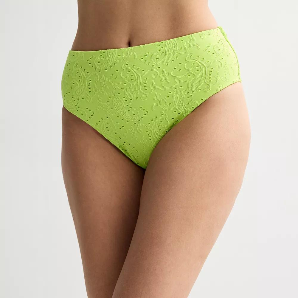 Women's Freshwater Compression Swim Bottoms, Size: XS, Solaria Paisley Green Product Image