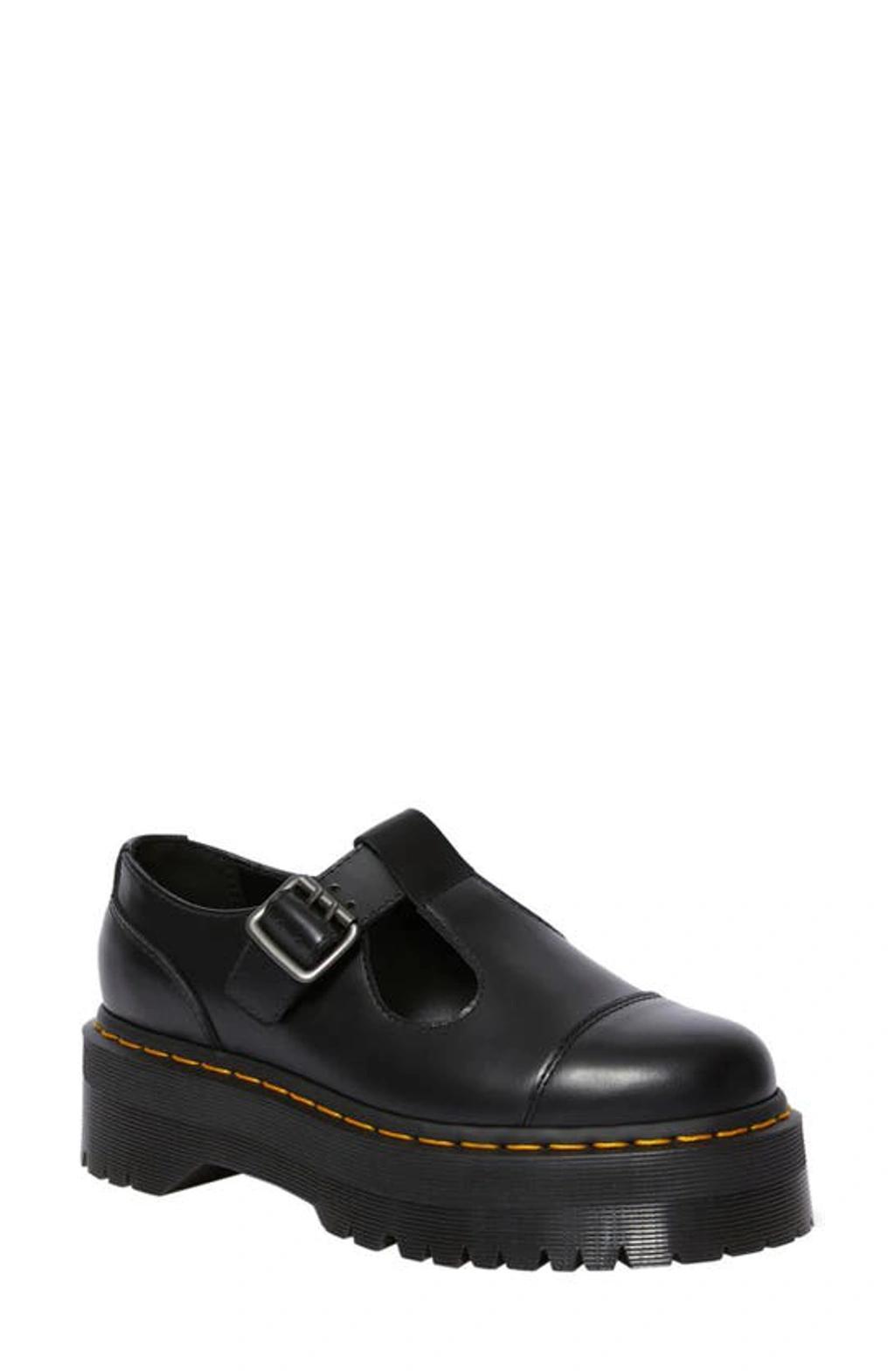 Bethan Polished Smooth Leather Platform Shoes Product Image