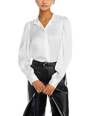 Womens Gillian Silk Puff-Sleeve Blouse Product Image