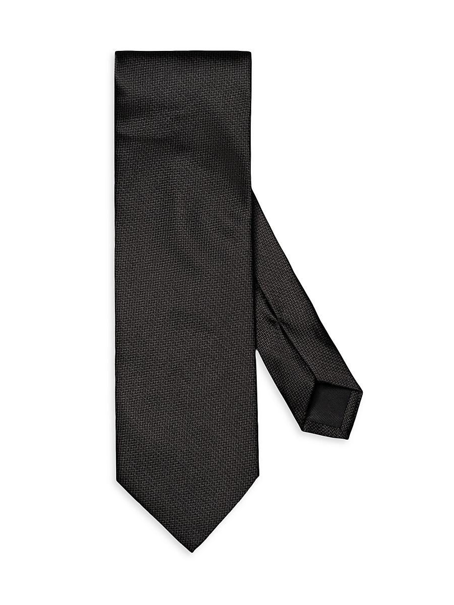 Mens Woven Micro-Pattern Silk Tie Product Image