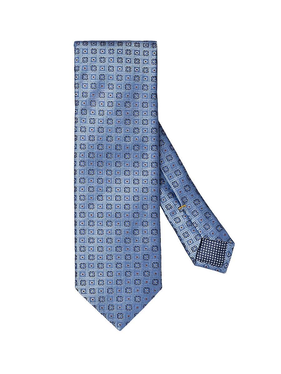 Mens Geometric Woven Silk Tie Product Image