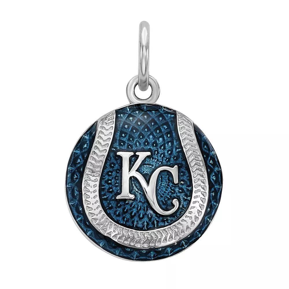 LogoArt Sterling Silver Kansas City Royals Baseball Enameled Charm, Women's, Size: 23 mm Product Image